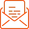 Orange email envelope icon representing JATCON Qatar contact email